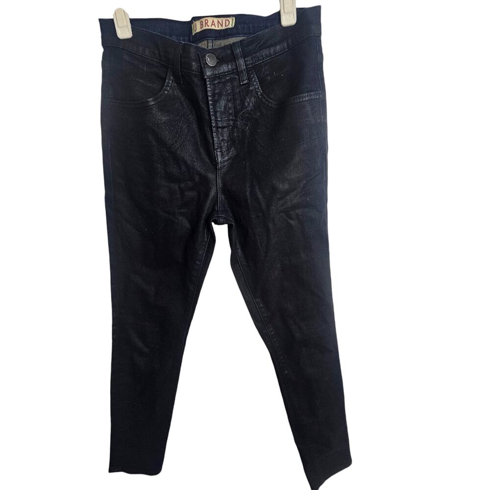 J Brand Jeans J Brand Maria Jeans Coated Jeans Skinny Jeans 27 Bluish Black Ozzy